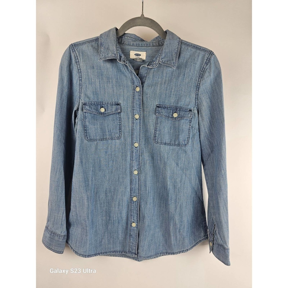 Women's,  Old Navy, denim, szXS, button up blouse